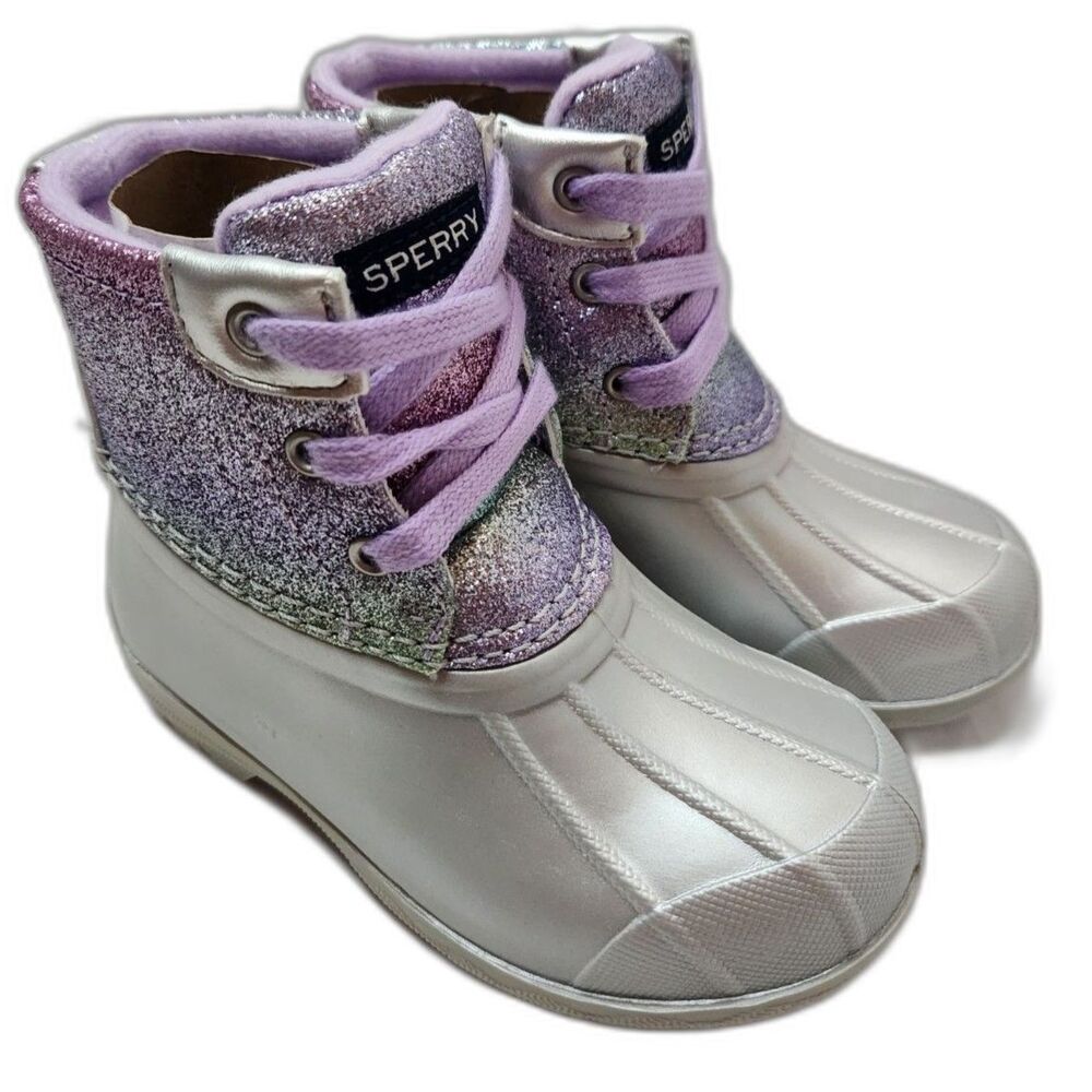 Sperry Port Boot Toddler Size 7 Multi‑Color Shimmer